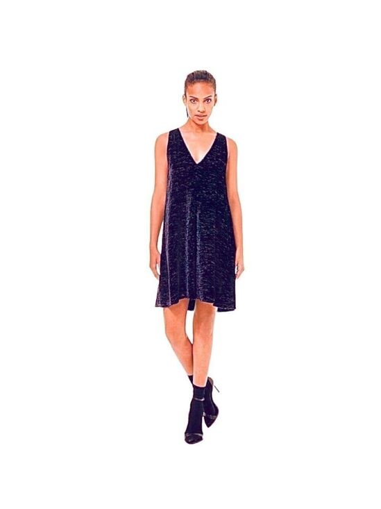 Wilfred Dresses & Skirts - ** Wilfred Jesse Burnout Crushed Velvet On Silk Swing Dress Size S in Midnight